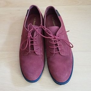 Bass Maroon Suede Elle Oxfords